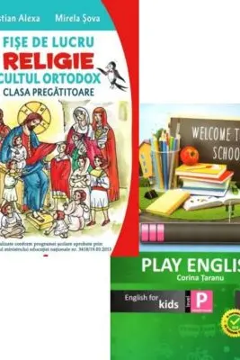 Pachet 2 caiete pentru clasa pregatitoare: Fise de lucru. Religie. Cultul ortodox si Play English Kids - caiet de limba engleza - Cristian Alexa, Corina Taranu