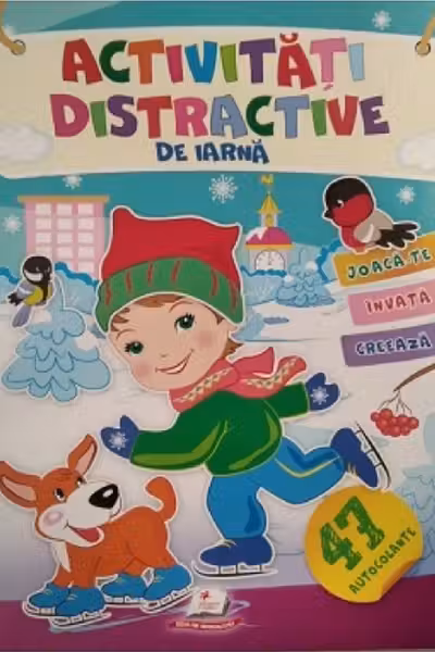 Activitati distractive de iarna. Baietel