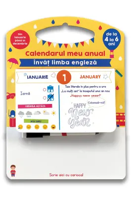 Calendarul meu anual. Invat limba engleza, de la 4 la 6 ani