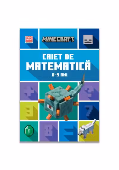 Minecraft - Caiet de matematica 8-9 ani
