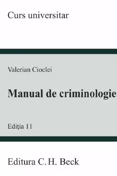 Manual de criminologie