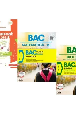 Pachet Bacalaureat 2026. Limba si literatura romana, Matematica si Biologie. Notiuni teoretice si teste pentru clasele 9-10 - Mihaela Dobos, Radu Gologan, Silvia Olteanu