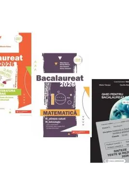 Pachet Bacalaureat 2026. Limba si literatura romana, Matematica M-stiintele-naturii si M-tehnologic si Biologie clasele 11-12 - Mihaela Dobos, Mihai Monea, Stelica Ene