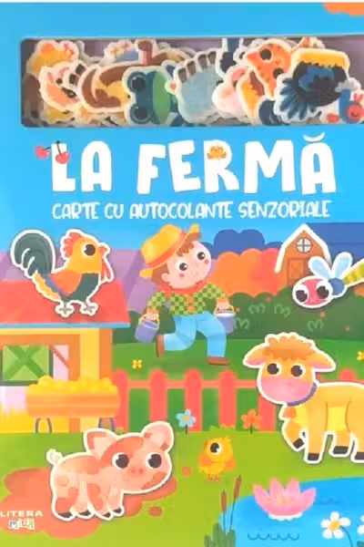 LA FERMA. Carte cu autocolante senzoriale