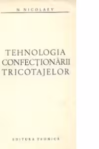 Tehnologia confectionarii tricotajelor