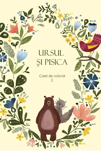 Ursul și pisica. Caiet de colorat 2