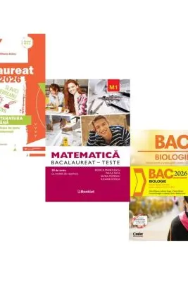 Pachet Bacalaureat 2026. Limba si literatura romana, Matematica M1. Teste si Biologie. Notiuni teoretice si teste pentru clasele 11-12 - Mihaela Dobos, Rodica Manolescu, Silvia Olteanu