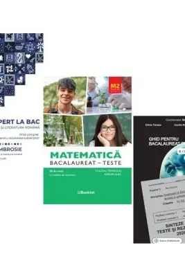 Pachet Bacalaureat 2026. Ghid complet Limba si literatura romana, Matematica M2 Profil Stiinte ale naturii si Biologie clasele 11-12 - Delia Ambrosie, Claudia Temneanu, Stelica Ene