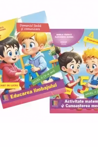 Set 2 Carti Gradinita nivel 5-6 ani: 1. Educarea limbajului; 2. Activitate matematica si Cunoasterea mediului (editie 2025)
