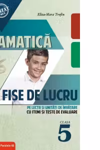 Gramatica. Fise de lucru (pe lectii si unitati de invatare cu itemi si teste de evaluare). Clasa a V-a