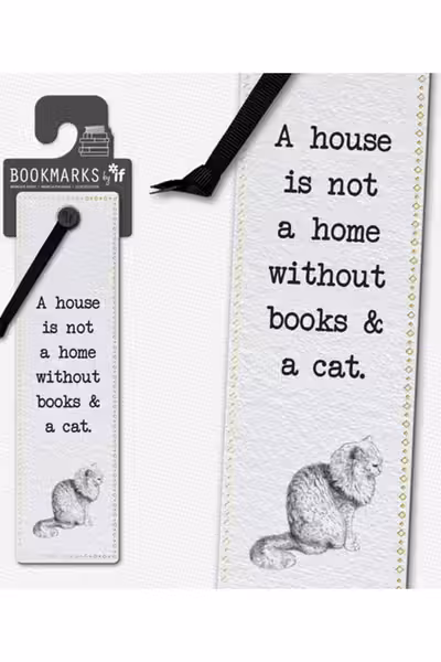 Literary Bookmarks: Books & a Cat