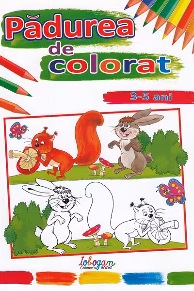 Pădurea de colorat 3-5 ani