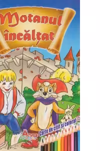 Motanul incaltat - carte de citit si colorat