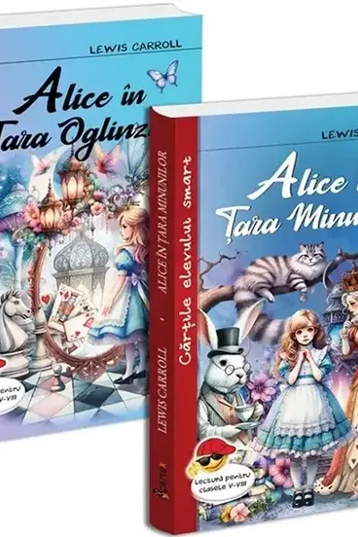 Pachet 2 cărți: Alice în Țara Minunilor + Alice în Țara Oglinzilor