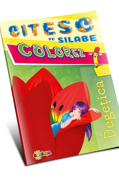 Citesc pe silabe. Colorez. Degetica