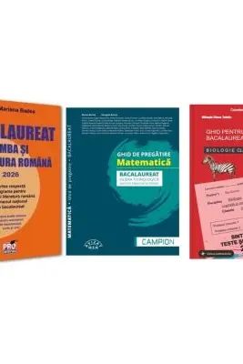 Pachet Bacalaureat 2026. Limba si literatura romana, Matematica filiera tehnologica: servicii, resurse si tehnic si Biologie clasele 9-10 - Mariana Badea, Marius Burtea, Stelica Ene
