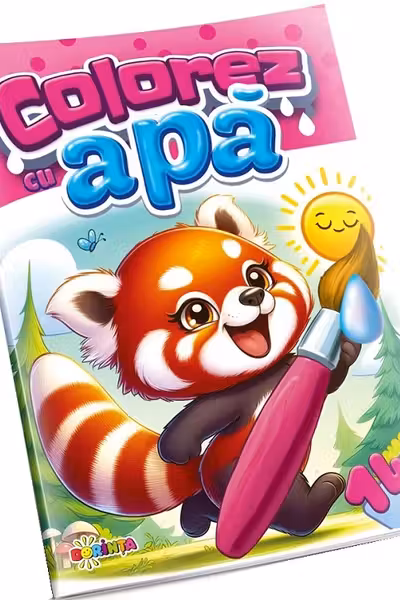 Colorez cu apa : 14 (Panda Rosie)
