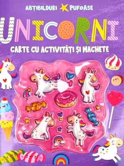 Unicorni - Cu abtibilduri pufoase