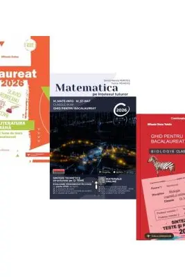 Pachet Bacalaureat 2026, Limba si literatura romana, Matematica pe intelesul tuturor M-mate-info, M-stiintele naturii si Biologie clasele 9-10 - Mihaela Dobos, Teohar Mihadas, Stelica Ene