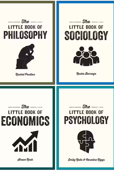 The Little Book of Philosophy Sociology Economics & Psychology 4 Books Collection Set