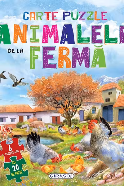 Carte cu 6 puzzle-uri - Animalele de la ferma