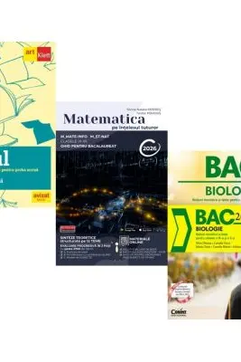 Pachet Bacalaureat 2026. Eseul. Pregatire individuala pentru proba scrisa si Matematica pe intelesul tuturor M-mate-info, M-stiintele naturii si Biologie. Notiuni teoretice si teste pentru clasele 9-10 - Liliana Paicu, Teohar Mihadas, Silvia Olteanu