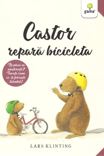 Castor repara bicicleta