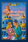 Aladin și lampa fermecată. Carte de colorat cu povesti scrisă cu litere mari de tipar