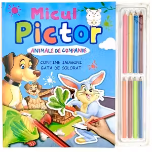 Micul pictor: Animale de companie. - Set 8 creioane