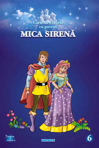 Mica sirenă. Carte de colorat cu povești