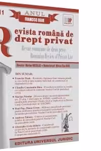 Revista romana de drept privat nr. 3/2011 - Anul Francisc Deak