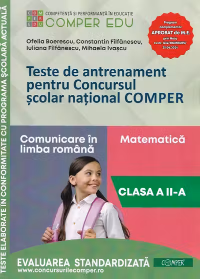 Teste de antrenament pentru Concursul scolar national COMPER, Comunicare in limba romana. Matematica. Clasa 2