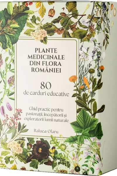 Set 80 carduri + Ghid practic. Plante medicinale din flora României