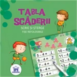 Caiet Tabla Scaderii - Scrie si sterge - 16 fise de lucru refolosibile