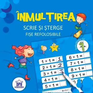 Tabla inmultirii. Scrie si sterge. Fise refolosibile