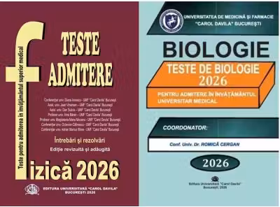 Pachet de teste Biologie si Fizica pentru admiterea in invatamantul superior medical 2026