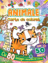Animale - Carte de colorat cu abtibilduri