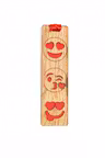 Semn de carte din lemn cu smiley face