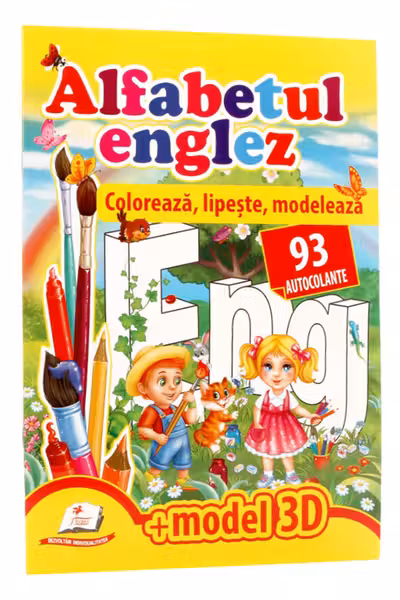 Coloreaza lipeste-Alfabetul englez