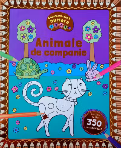 Coloreaza dupa numere. Animale de companie