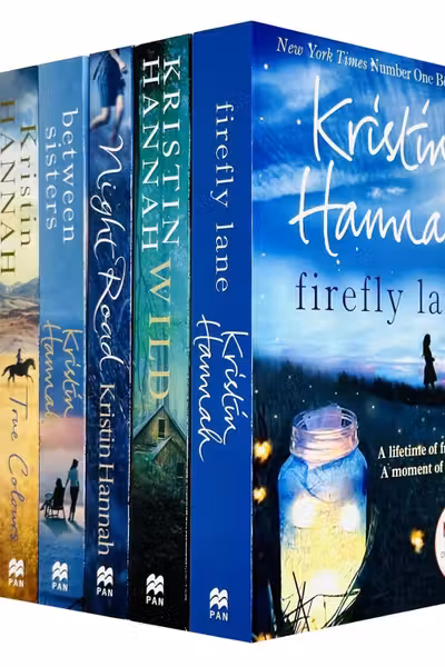 Kristin Hannah 6 Books Collection Set (Firefly Lane Wild Night Road Between Sisters True Colours & Fly Away)