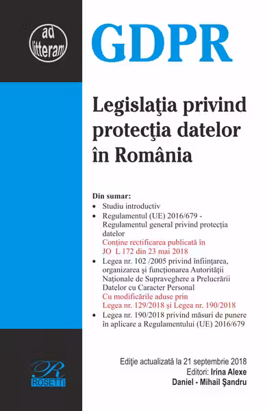 Legislația privind protecția datelor în România