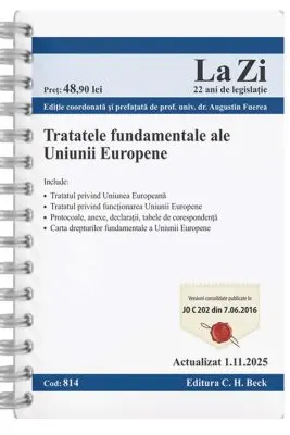 Tratatele fundamentale ale Uniunii Europene. Cod 814. Actualizat la 1.11.2025