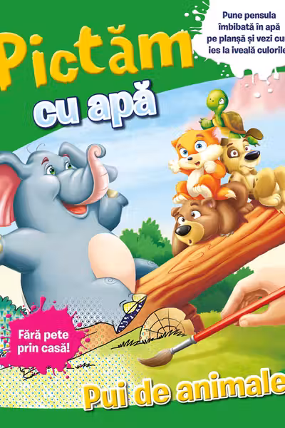 Pictam cu apa. Pui de animale