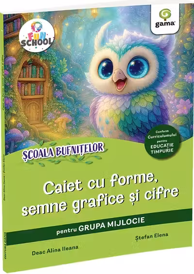 Caiet cu forme, semne grafice si cifre - Grupa mijlocie