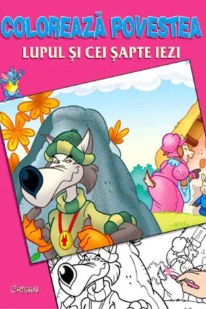 Colorează povestea: Lupul și cei șapte iezi