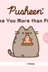 Pusheen: I Like You More than Pizza
