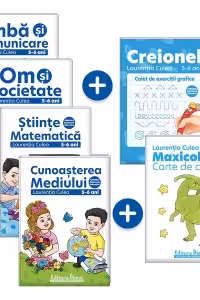 Pachet educational 5-6 ani, L. Culea (Set domenii + Carte de colorat + Creionel)