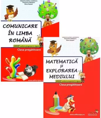 Pachet 2 caiete Clasa Pregatitoare: Comunicare in limba romana si Matematica