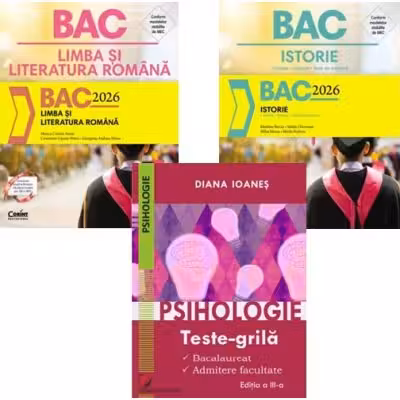 Pachet Bacalaureat Limba si literatura romana, Psihologie si Istorie - Monica Cristina Anisie, Marilena Bercea, Diana Ioanes